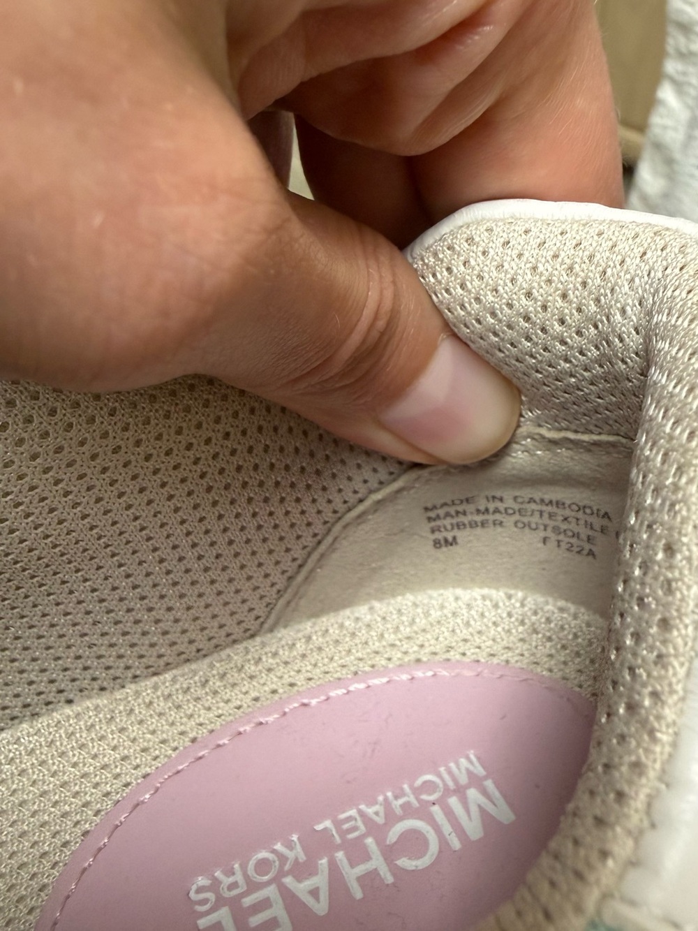 Michael Kors | Green Beige Pink Sneakers | Women's 8 - Picture 7 of 7